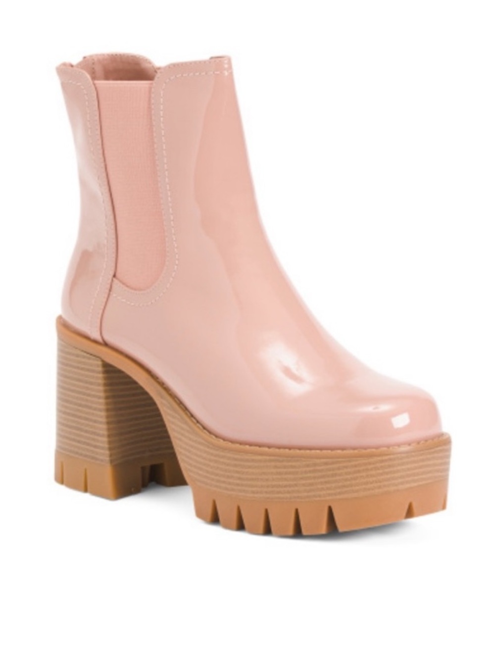 Madden Girl Blush Pink Patent Lug Heel Platform
Chelsea Booties
